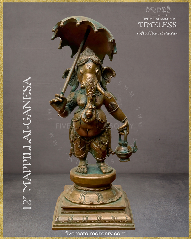 Mappillai Ganesha  Panchaloha Bronze Icon - 11"- Timeless Collection