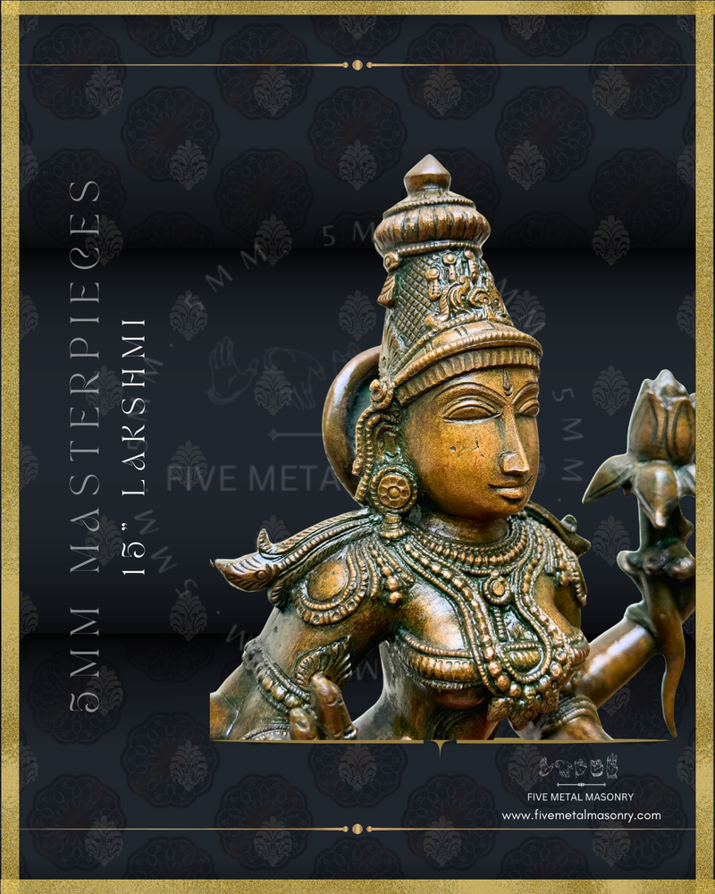 Lakshmi - Panchaloha Bronze Icon - 15" Standing - Masterpieces Collection