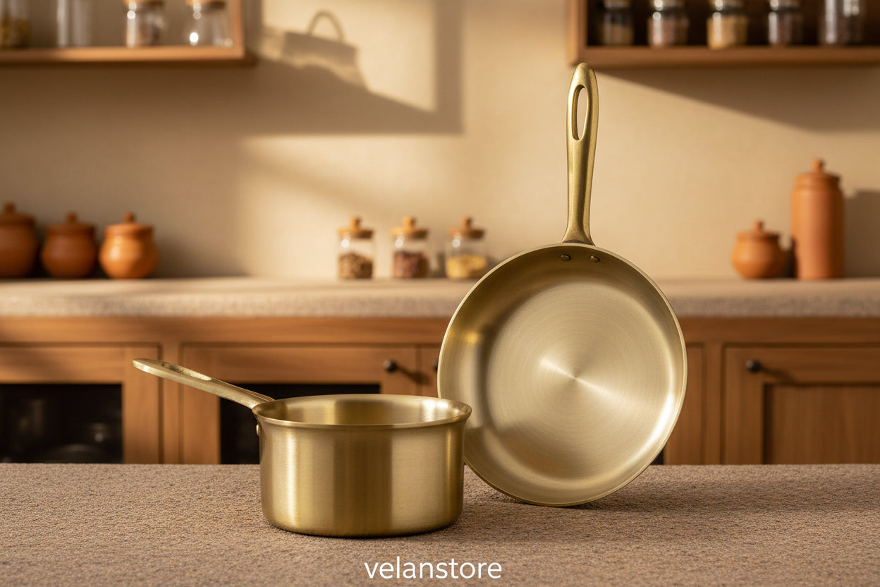 Bronze/Kansa Combo (Saucepan +  Sautépan)