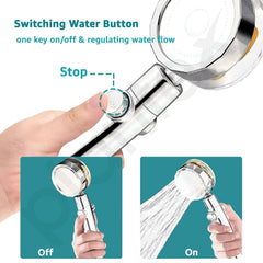 Plantex High-Pressure Rain Shower/360° Rotatable Hand Shower for Bathroom-5