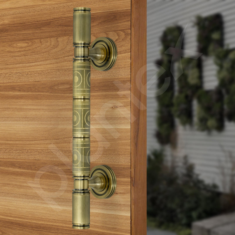 Plantex Door Handle/Pure Brass Main Door Handle/12 inch Pull-Push Handle for Home & Office/3 Years Warranty Pack of 1 (S - 138, Brass Antique)-4
