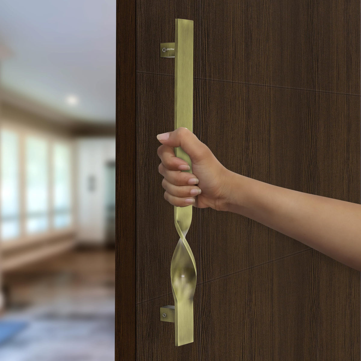 Plantex Heavy Duty Main Door Handle/14 Inch Door Handle for Main Door/Pull-Push Door Handle for Wooden & Glass Door - Pack of 1 (S-110-Brass Antique) - 3 Years Warranty-5