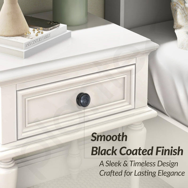 Plantex Knobs for Drawers/Drawer Knobs/Round Knob for Cabinets/Pull-Push Knob for Kitchen/Bedroom/Office Drawer - Pack of 2 (Black)-4