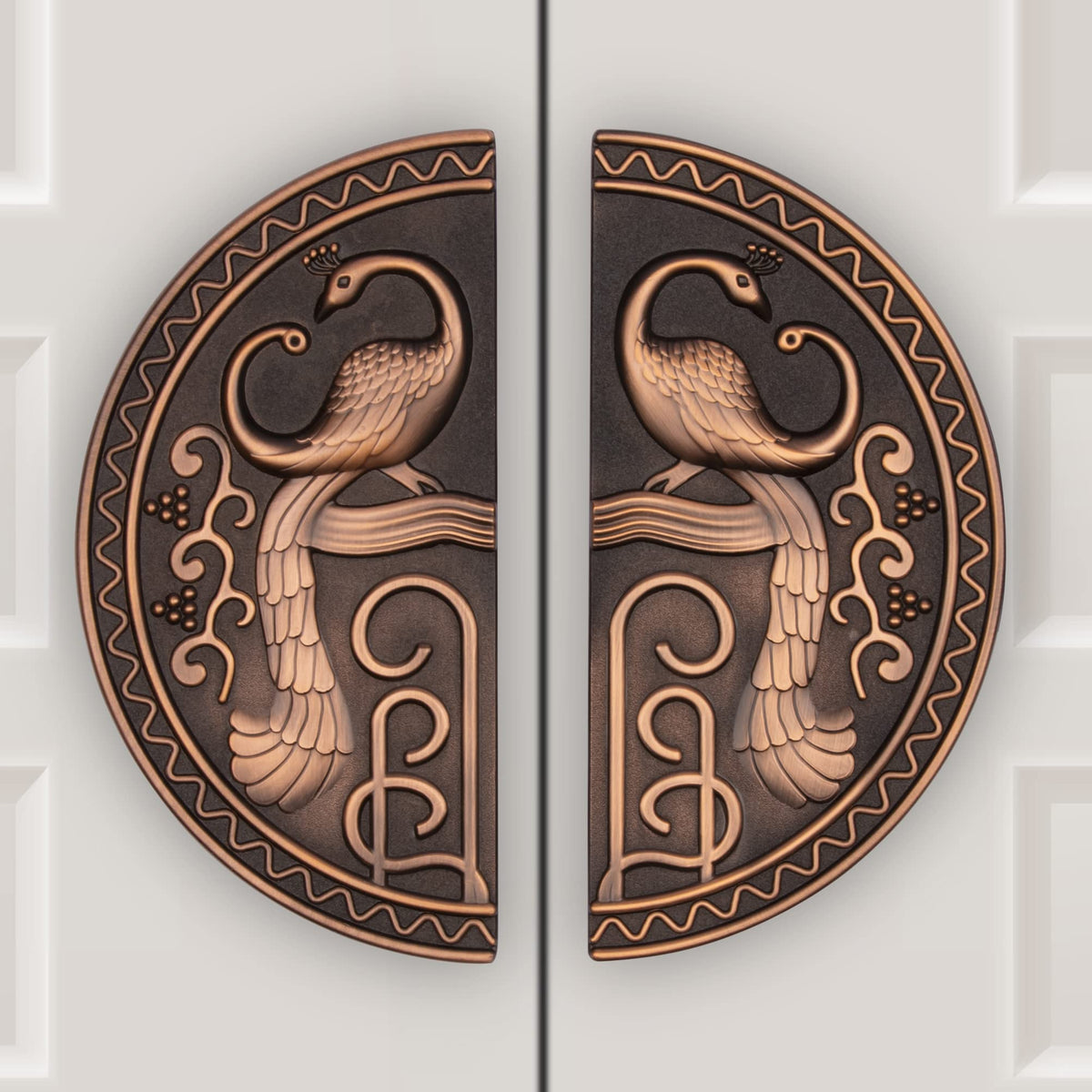 Plantex 8 inches Heavy Duty Main Door Handle/Pull Push Round Shape Handle for Main Door & Home Decor/3 Years Warranty (323-Copper Antique Finish)-6