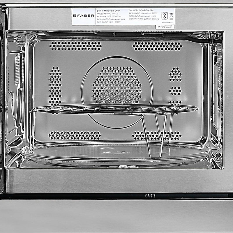 Faber 25L Microwave Oven | Grill,Convection, Defrost | 10 Auto Menus | Speedy & Multi-Stage & Combination Cooking| Child