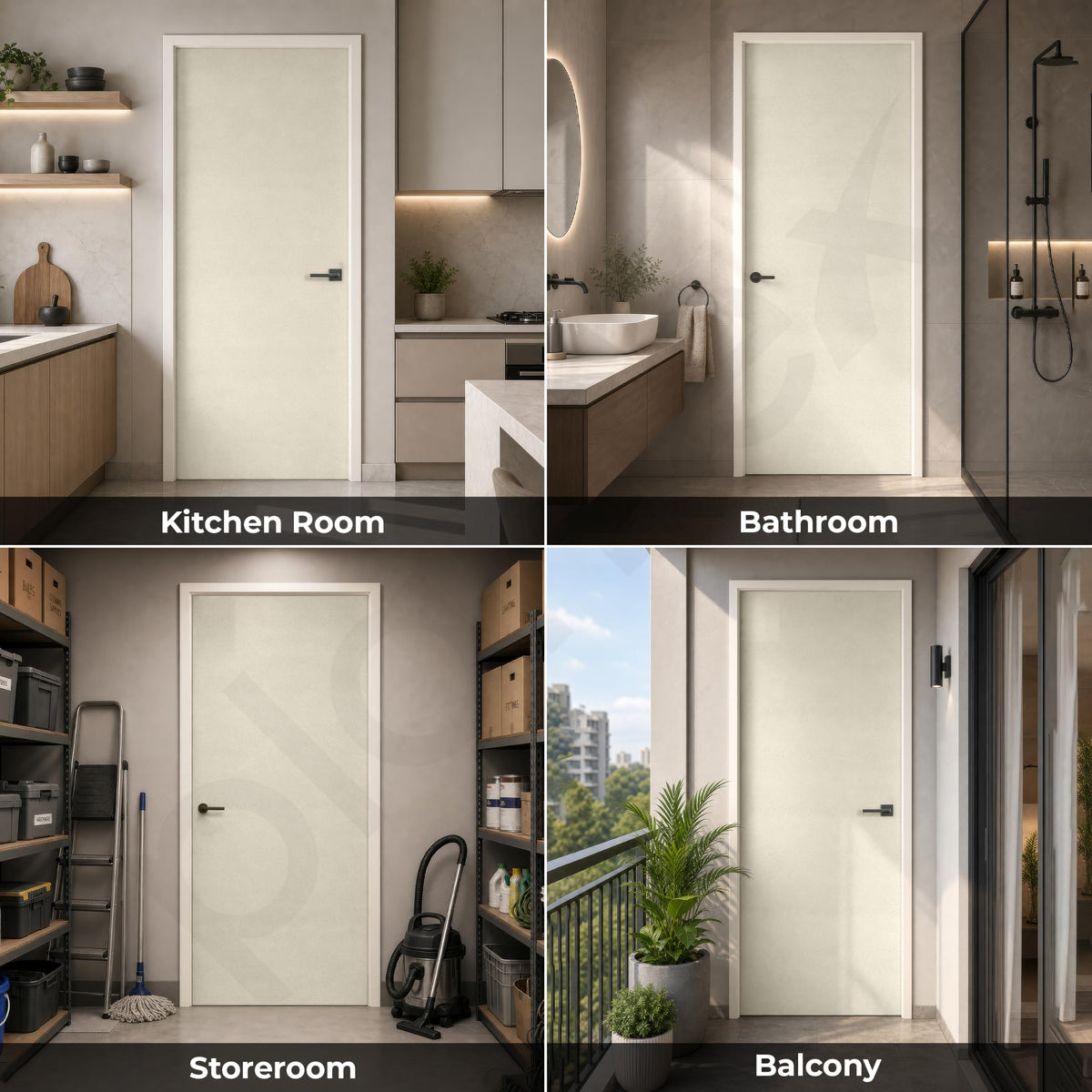 Plantex WPC Doors for Home (25 mm - Thickness)/Waterproof Bathroom Door/2.25x6.5 Feet Wooden Finished Door for Office/Balcony/Kitchen, Density-550 (27x78 inch)-4
