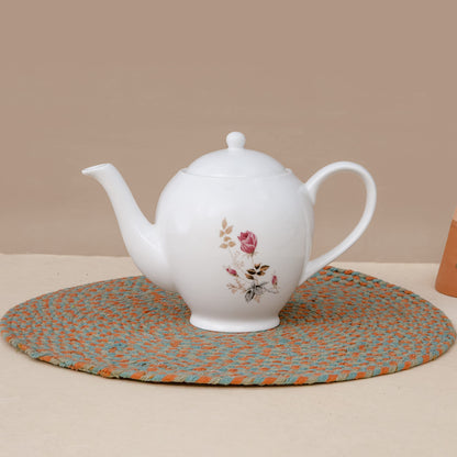 Clay Craft Fine Ceramic | Floral Printed | Tea/Coffee Cups - Set of 6-180 ml Each (Cup Saucer)