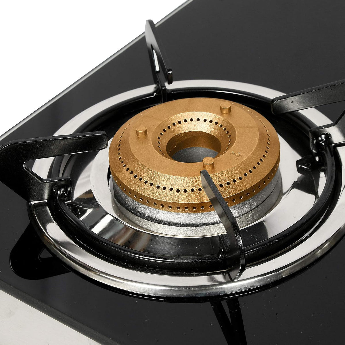 Faber Jumbo SS 3 Brass Burner Cooktop | 1 Jumbo, 1 Medium, 1 Small | Drip Tray | Toughened Glass | SS Finish | Ergonomic