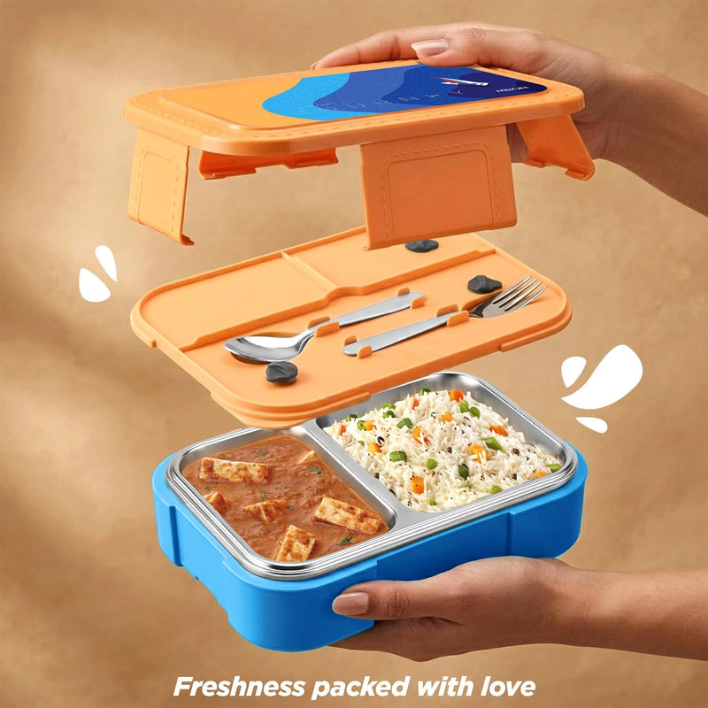 Bravo 2 Steel Thermoware Lunchbox (Milton)
