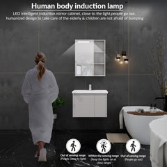 Plantex Unbreakable Vanity for Bathroom/Rectangle Washbasin with Cabinet Full Set/Sensor Light Bathroom Organizer for Home (NZBC-24)-4