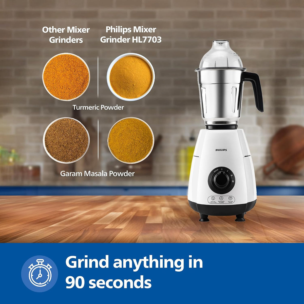 Philips HL7703/03, Mixer grinder 1000W, White