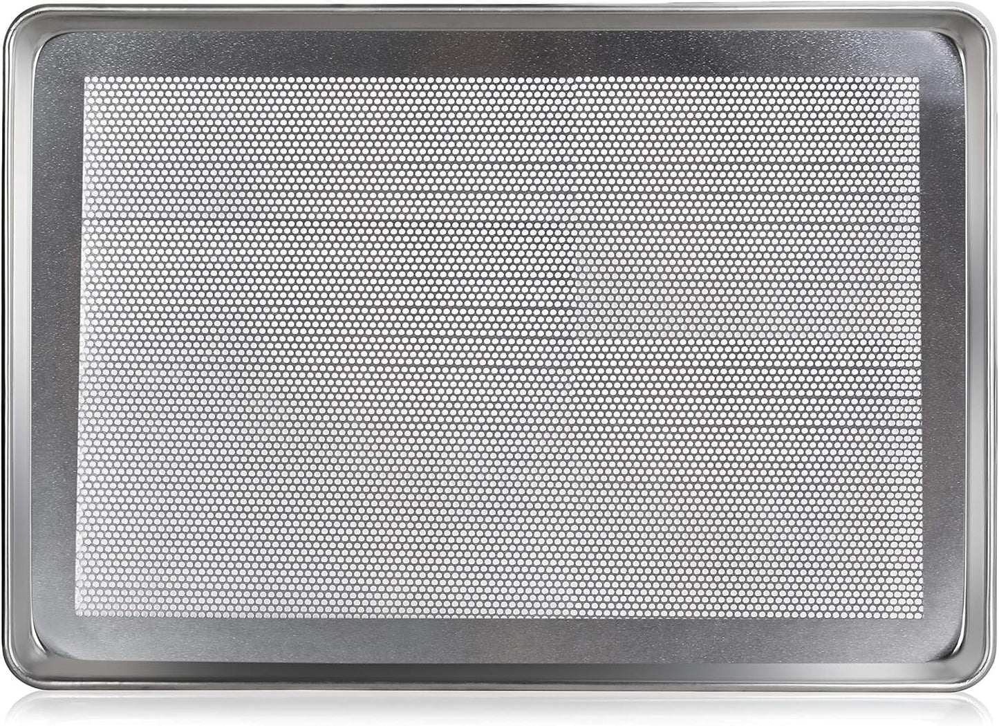New Star Foodservice 36770 Commercial-Grade 18-Gauge Aluminum Sheet Pan/Bun Pan, Perforated, 18" L x 26" W x 1" H (Full Size)Ã‚ | Measure Oven (Recommended)