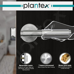 Plantex Main Door Lock/Stainless Steel Mortise Door Lock for Bedroom/Home/Office/Hotel/Mortise Locks with 3 Keys - (Satin)-4