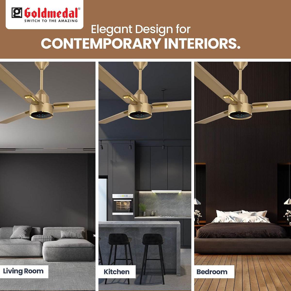 Goldmedal Opus Prime BLDC 1200 mm Ceiling Fan with Remote | 5 Star-5