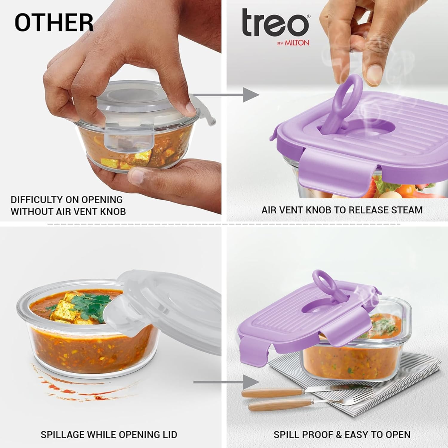 Lumino Fresh Square Tiffin (Milton)