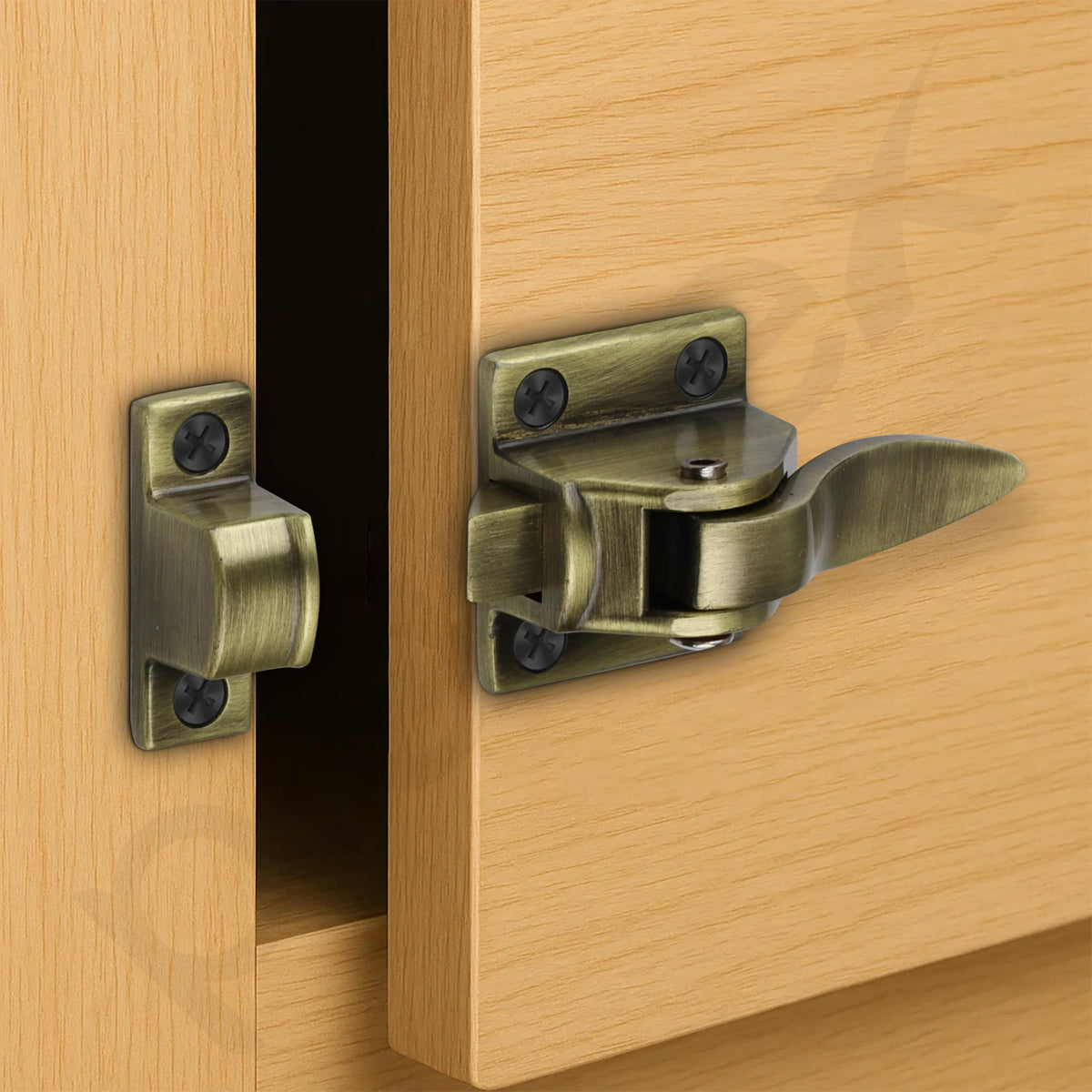Plantex Cabinet Latch Heavy-Duty Hatch Case Bolt for Storage Units, Toolboxes, Kitchen Cabinets & Cupboards - Pack of 1 (Brass Antique)-5