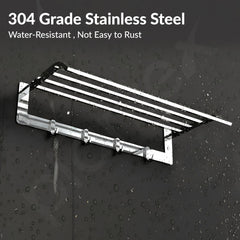 Plantex 304 Grade Stainless Steel Towel Rack for Bathroom/Towel Bar/24 Inch Towel Holder/Towel Hanger/Bathroom Accessories - Pack of 1 (1906, Chrome)-4