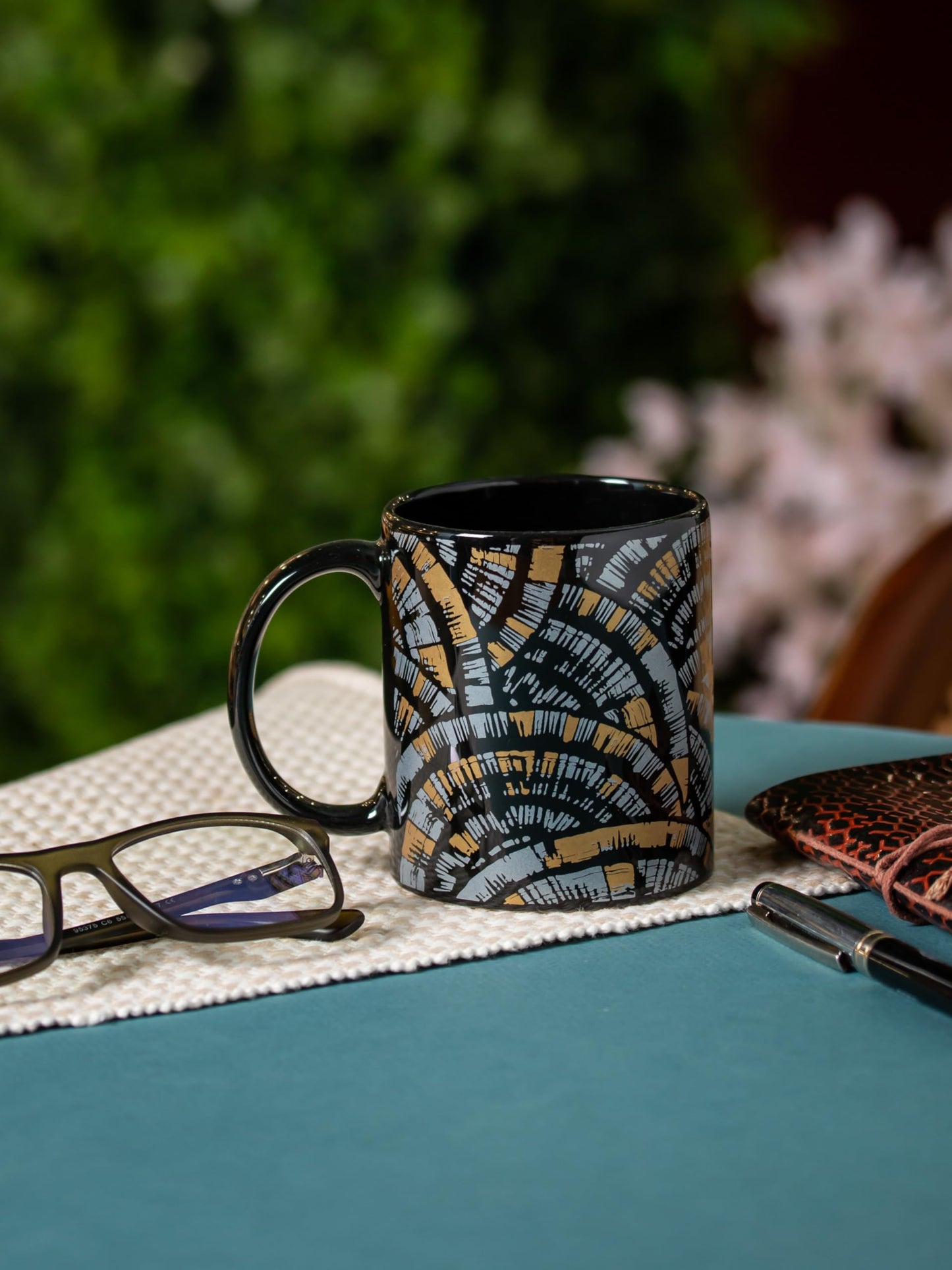 Clay Craft Fine Ceramic Swiss Pebble Printed Milk/Coffee Mug 1 Pc Tea Mugs, Mugs for Gift, Ceramic Tea Cups, Reusable, Dishwasher, Freezer & Microwave Safe Mugs (Set of 2)