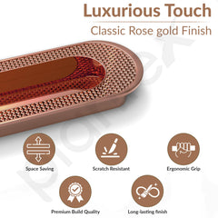 Plantex Sliding Door Handle/Concealed Handle for Sliding Door/96mm Concealed Handle for Wardrobe/Kitchen Cabinet - Pack of 4 (Rose Gold) (Model APS-DTC-3770)-3