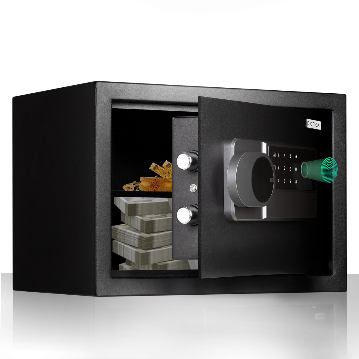 Plantex 23 Litre Digital Safe Locker for Home/Safe Locker Box with Touchscreen Panel/User Dual Code Access with Emergency Key Locks/Locker for Home Jewellery/2 Years Warranty By Plantex (Black)-2
