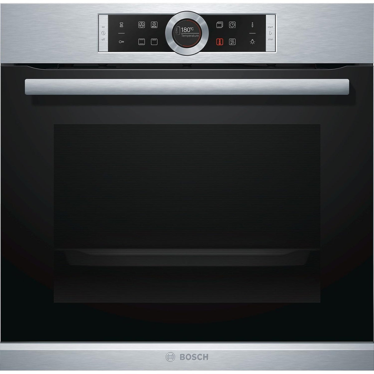 Bosch Serie | 8 60 cm 71 L Stainless Steel Built In Oven HBG633BS1J (Steel/Black)