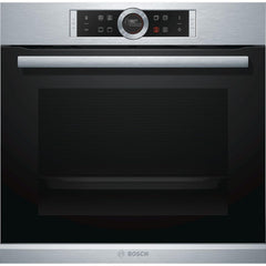 Bosch Serie | 8 60 cm 71 L Stainless Steel Built In Oven HBG633BS1J (Steel/Black)