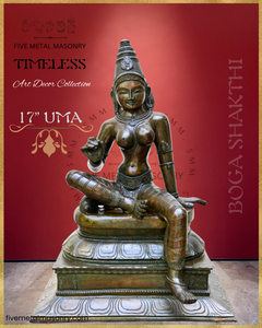 Parvati: Boga Shakti Panchaloha Bronze Icon - 17"- Timeless Collection