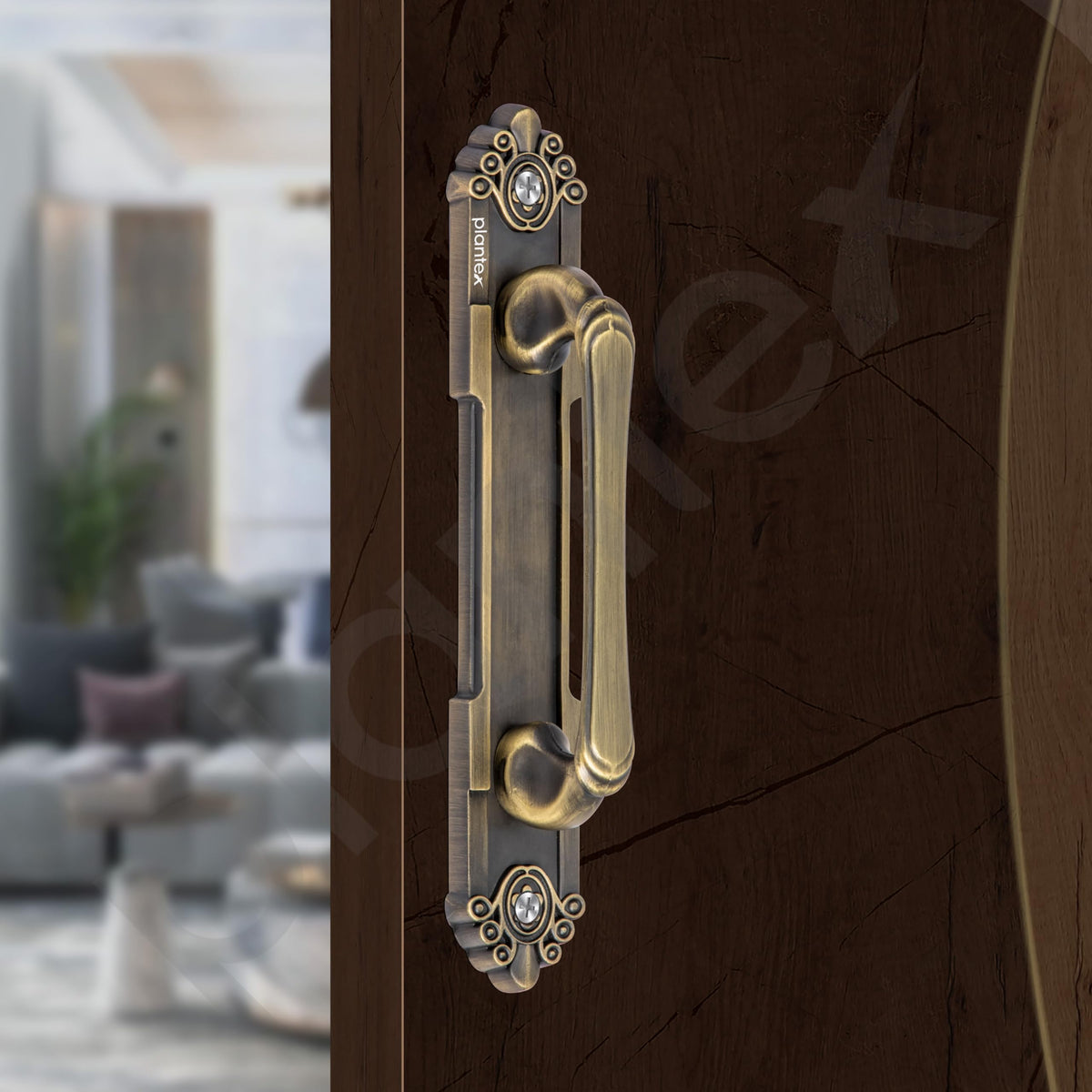 Plantex Heavy Duty 8 Inch Main Door Handle/Pull Push Handle for Home & Hotel/3 Years Warranty Pack of 1 (294,Brass Antique Finish)-5