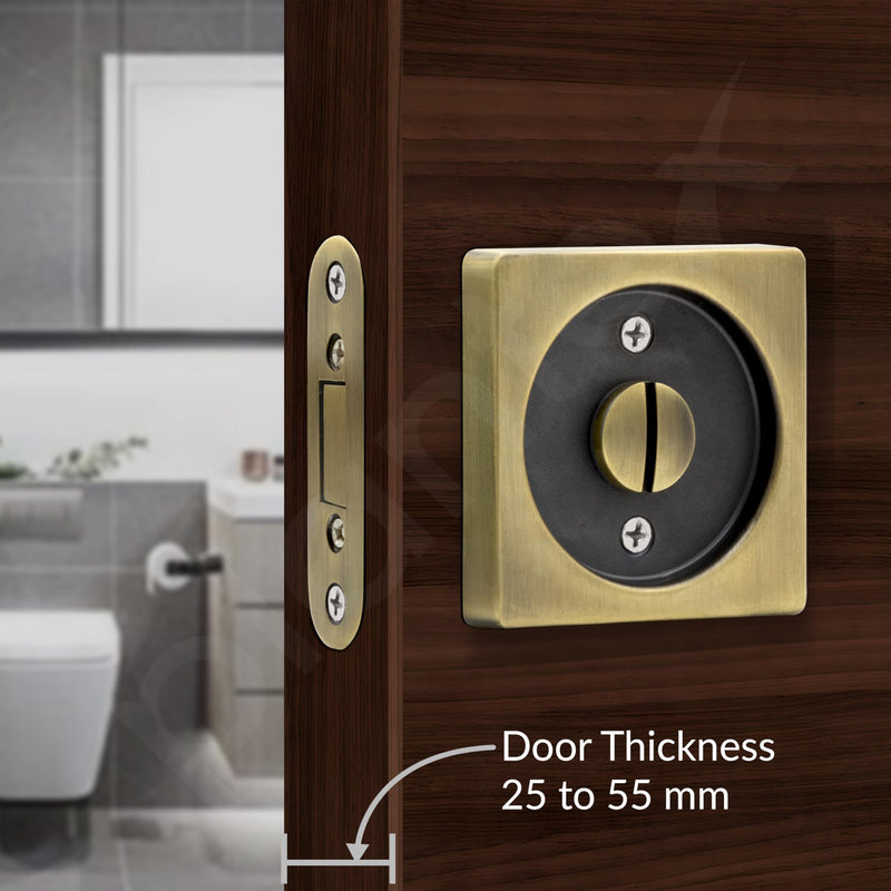 Plantex Door Lock Latch/Zinc Baby Latch for Bathroom/Door Latch Lock/Baby Latch Door Chitkani Home/Bedroom - (DTM-620, Brass Antique and Black)-6