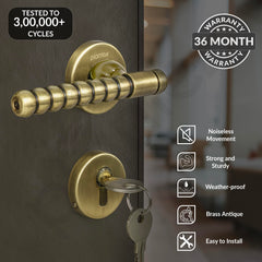 Plantex Mortise Door Lock/Heavy Duty Lock for Main Door/Mortise Locks for Home/Office/Hotel-3 Brass Keys (1031 - Brass Antique)-2
