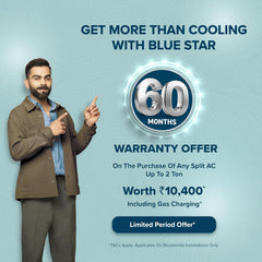 Blue Star 1 Ton 5 Star,New Star rated,Smart Inverter Split AC (Copper, Convertible 5 in 1 Cooling, DigiQ Hepta Sensor, Blue Fins, Self Diagnosis, IA512ZXUS, White)