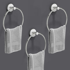 Plantex Stainless Steel Kitchen Towel Hanger/Napkin Holder for Washbasin/Towel Holder for Bathroom (Pack of 3)-1