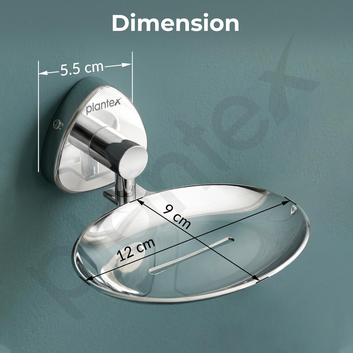 Plantex J4 Stainless Steel Wall Soap Holder for Bathroom/Soap Holder for Kitchen/Soap Stand for Bathroom/Bathroom Accessories (Chrome Finish) Angel-2