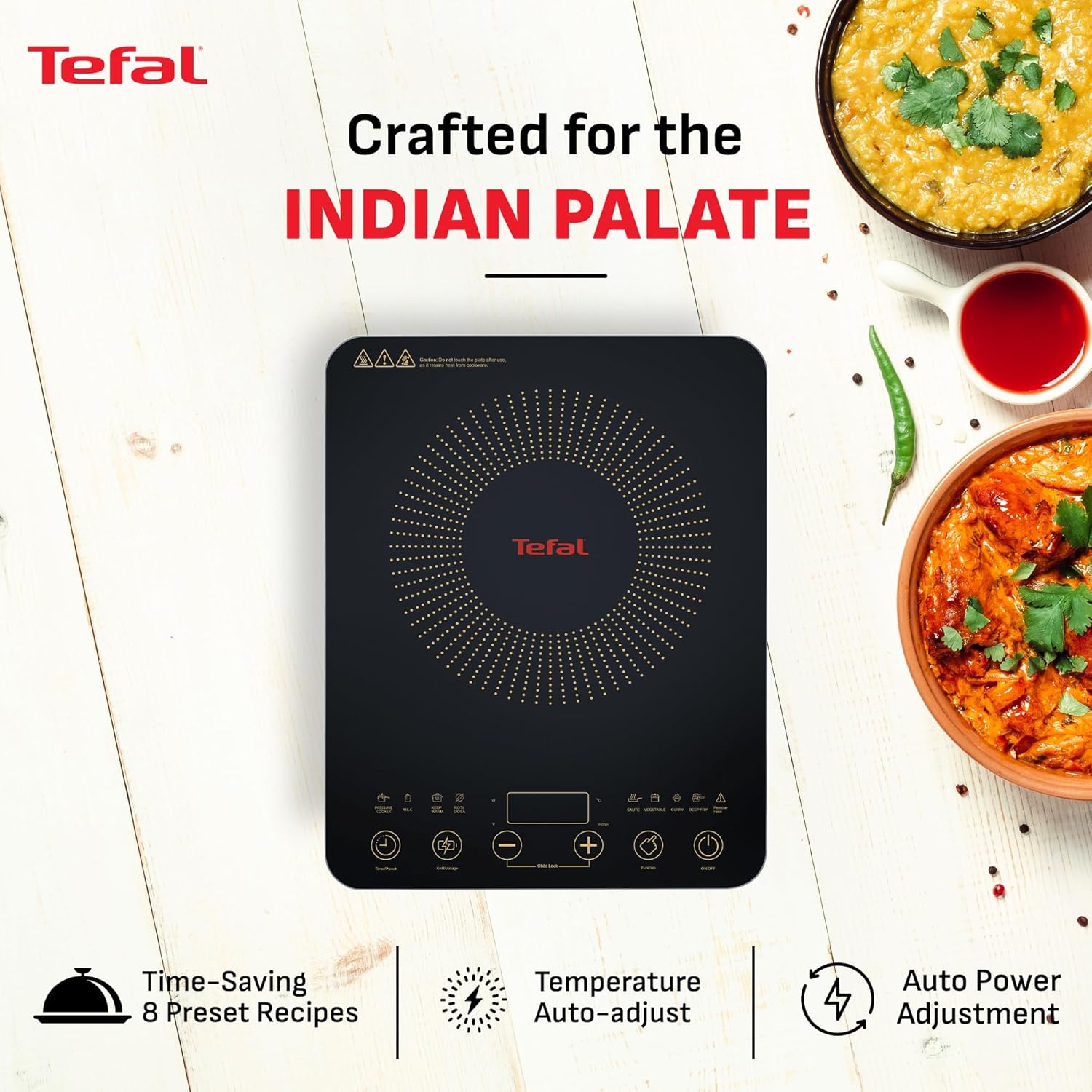 Tefal EVERYDAY SLIM IH 2200W Induction Cooktop