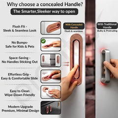 Plantex Sliding Door Handle/Concealed Handle for Sliding Door/224mm Concealed Handle for Wardrobe/Kitchen Cabinet - Pack of 2 (Rose Gold) (Model APS-DTC-3770)-5