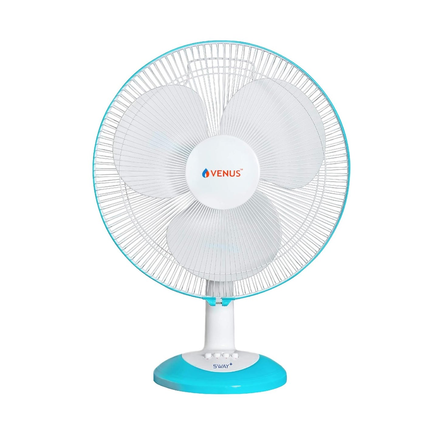 VENUS Sway Plus STF-400 Table Fans | 400mm | 60W |Oscillation with 3 Speed Option | 2 year Gurantee | ISI Certified (Sky Blue)