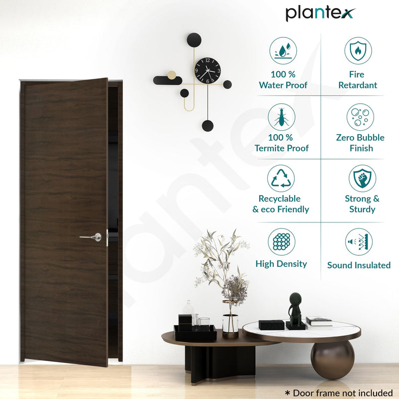 Plantex WPC Doors for Bathroom (30 mm - Thickness)/Waterproof Bathroom Door/2.5x6.75 Feet Wooden Finished Door for Home/Balcony/Office/Kitchen, Density-550 (30x81 inch,24 kg- Charcoal Oak)-3