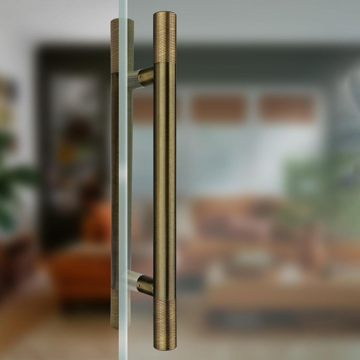 Plantex Door Handle/18 Inch Heavy Duty Pull-Push Door Handle - Antique Brass (Wood/Glass) - 3 Years Warranty-6