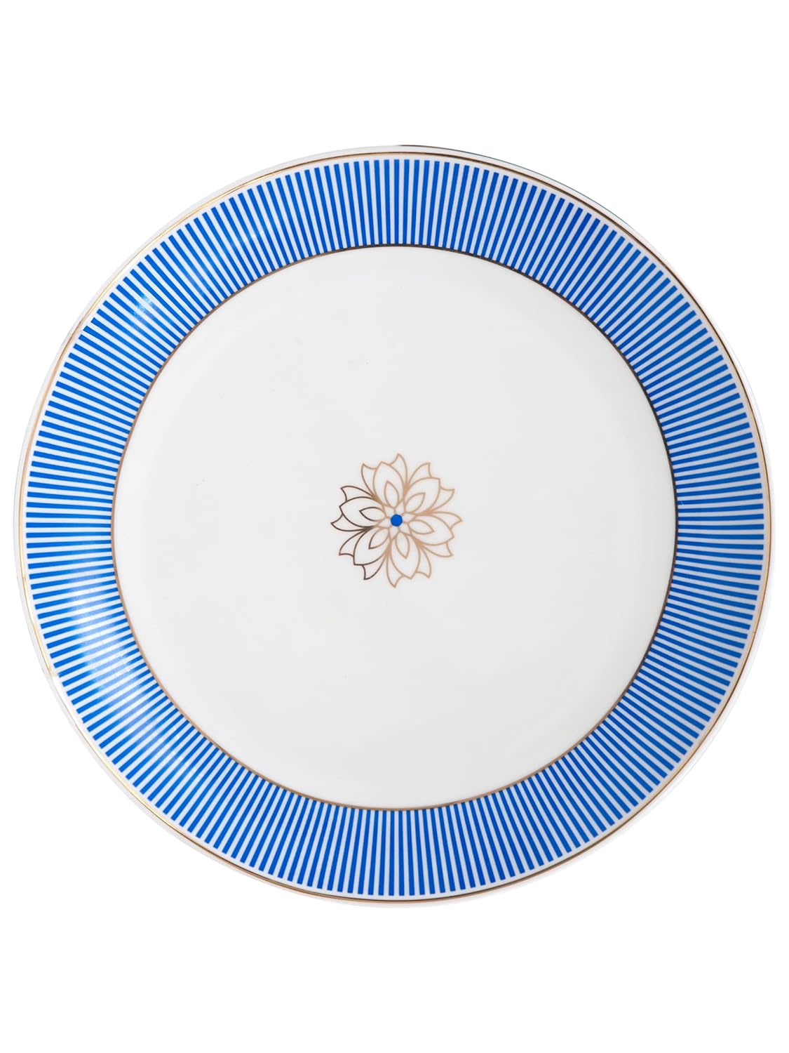 Clay Craft Fine Ceramic Gold Line Premium Classy Dinner Set of 40 - (Blue), for Family of 6, Dinner Set Ceramic, Crockery Set, Dining Set for Dinner, Crockery Set for Gift, Dinner Set 40 Pieces