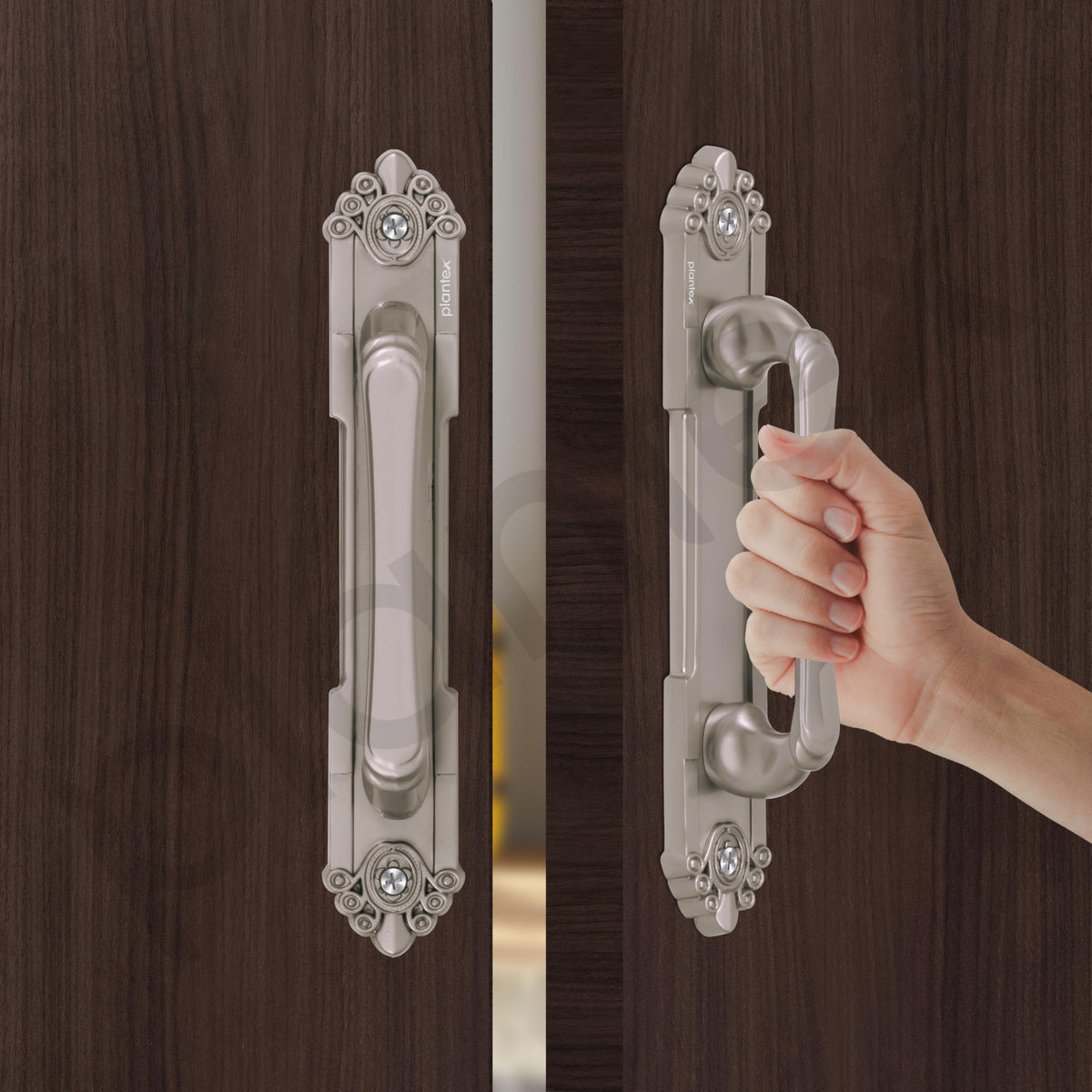 Plantex 8 Inch Heavy Duty Main Door Handle/Pull Push Handle for Main Door Home & Hotel/3 Years Warranty Pack of 2 (Satin, Silver)-5