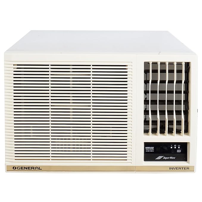 O-General BBAA Series 1.2 Ton 3 Star Window AC With Super Wave Technology 3-Speed Cooling (AFGB14BBAA-B, White)