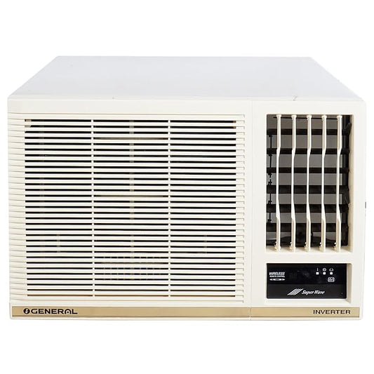 O-General BBAA Series 1.2 Ton 3 Star Window AC With Super Wave Technology 3-Speed Cooling (AFGB14BBAA-B, White)