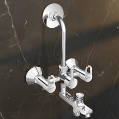 Plantex Brass Wall Mixer for Bathroom 3 in 1/L-Bend Connector for Overhead/Hand Shower/Spout Mixer Tap/Mixture Tap for Bathroom with 7-Year Manufacturer's Warranty- (Flip, Chrome)-1