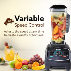 AGARO Grand Professional Blender/Grinder/Mixer, 2000 watts, 2 Litres BPA Free Jar, Commercial heavy duty blender, High Power & Speed Blender, 100% Copper Motor, Pulse Function, 8 Leaf SS Blade