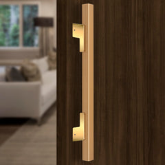 Plantex 17 Inch Main Door Handle for Wooden Doors - Pull-Push Handle Accessories (Pack of 1, Gold)-1