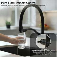 Plantex Pure Brass Flexible Tap for Kitchen Sink/Dual Flow Pull Out Sink Mixer Tap Hot and Cold/Movable/Rotable Water Mixer Faucet - (7904, Black)-6