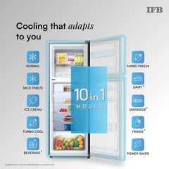 IFB 285L 3 Star 10 in 1 Convertible, Advanced Inverter Frost-Free Double Door Refrigerator with 30 Hrs Cooling Retention