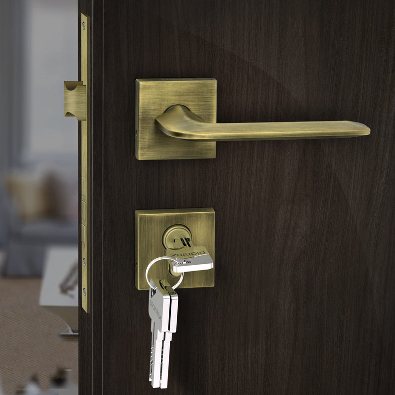 Plantex Premium Door Lock with 3 Years of Warranty/Main Door Lock for Home/Mortise Lock Set(7105 - Brass Antique)-6