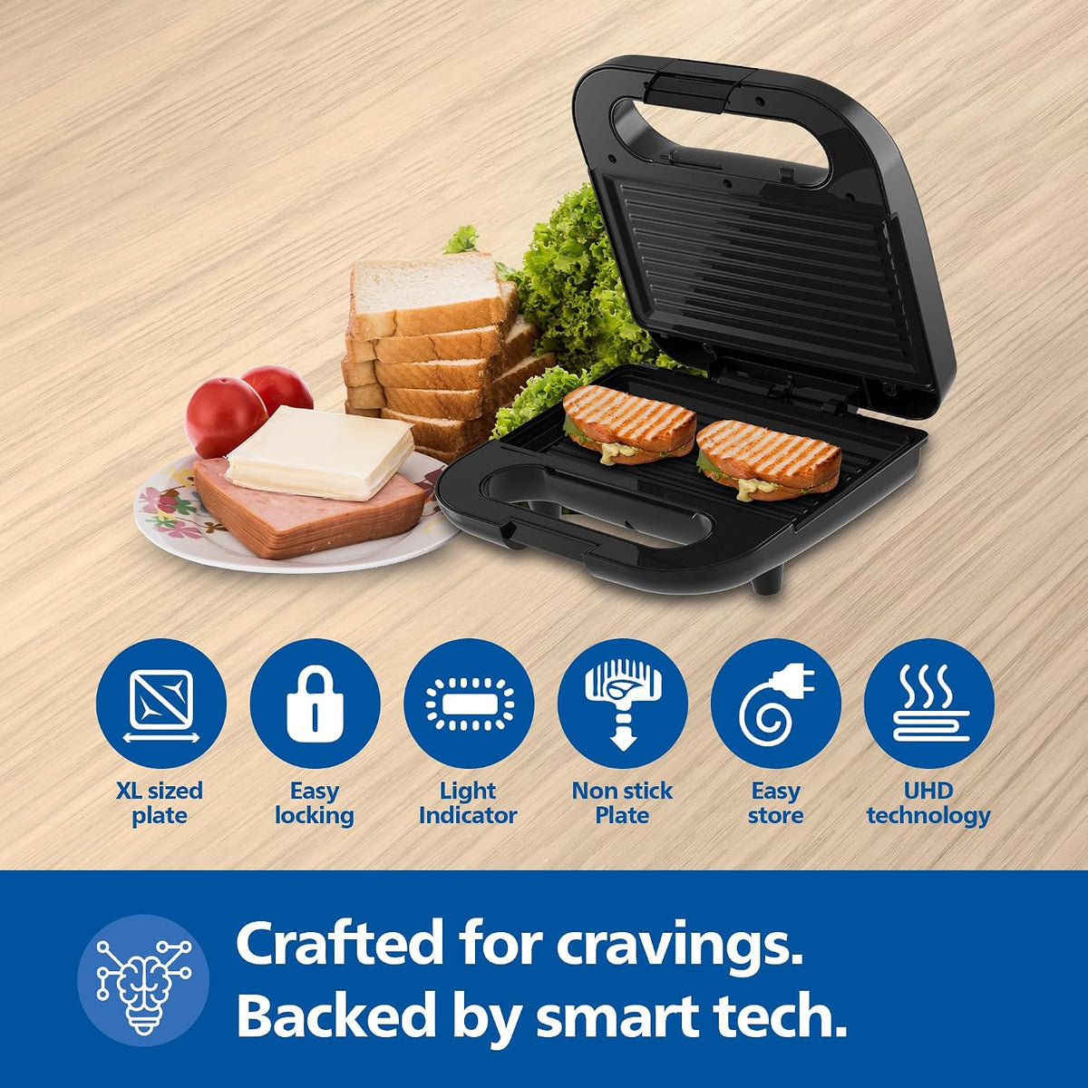 Philips HD3010/80 IN SANDWICH MAKER- GRILL XL size