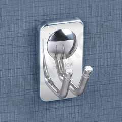 Plantex Robe Hook/Hanging Hooks for Bathroom/Hooks for Wall/Bathroom Accessories - (Metro, Chrome)-5